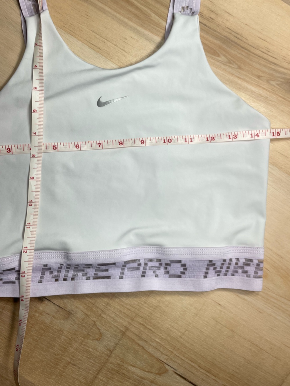Nike Pro Dri Fit Crop Top Womens Medium Gray Lavender Athletic Gym - Picture 6 of 6
